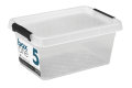 Plast1 oppbevaringsboks m/lokk klar - BoxOne 5